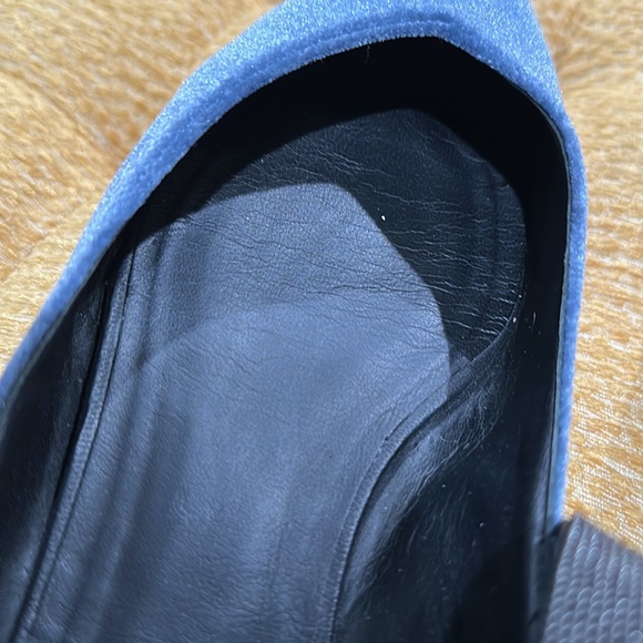 Brunello Cucinelli Blue Velvet Flats - Size 38 (US size 8) - Picture 8 of 12